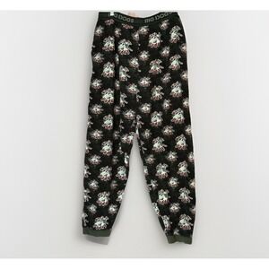 Big Dogs Pajama Pants Men's XL Black All Over Print Who's Yer Daddy Funny Retro